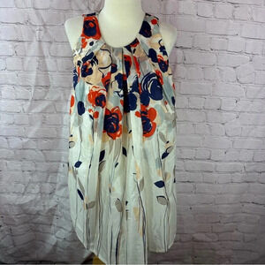 isabella sinclair silk floral dress with pockets sleeveless casual sz 4